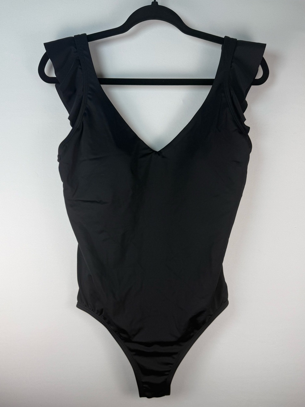 TIME AND TRU Women’s Black One-Piece Swimsuit, Size: L (12-14)